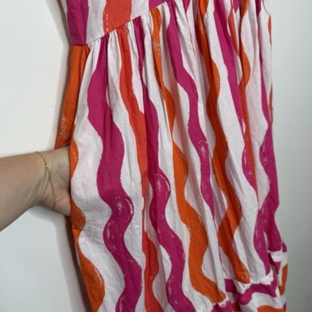 Flying Tomato Midi Dress Small Tiered Maxi Over The Hills Poplin Coastal Cottage - Picture 6 of 7